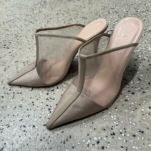 Zara Beige Mesh Heels
